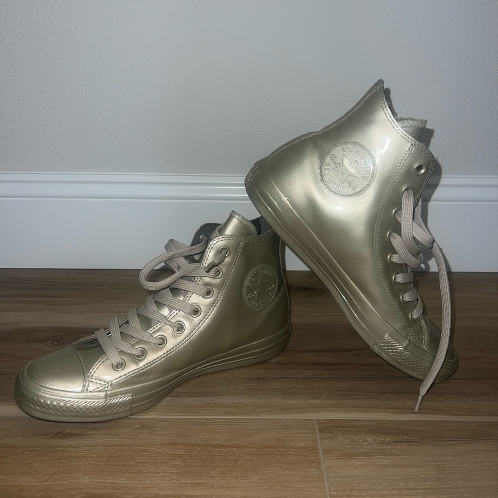 Metallic Gold Converse High Tops